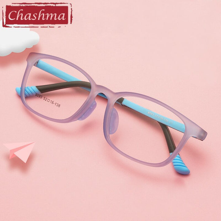 Chashma Ottica Children's Unisex Full Rim Square Tr 90 Titanium Eyeglasses 8093 Full Rim Chashma Ottica