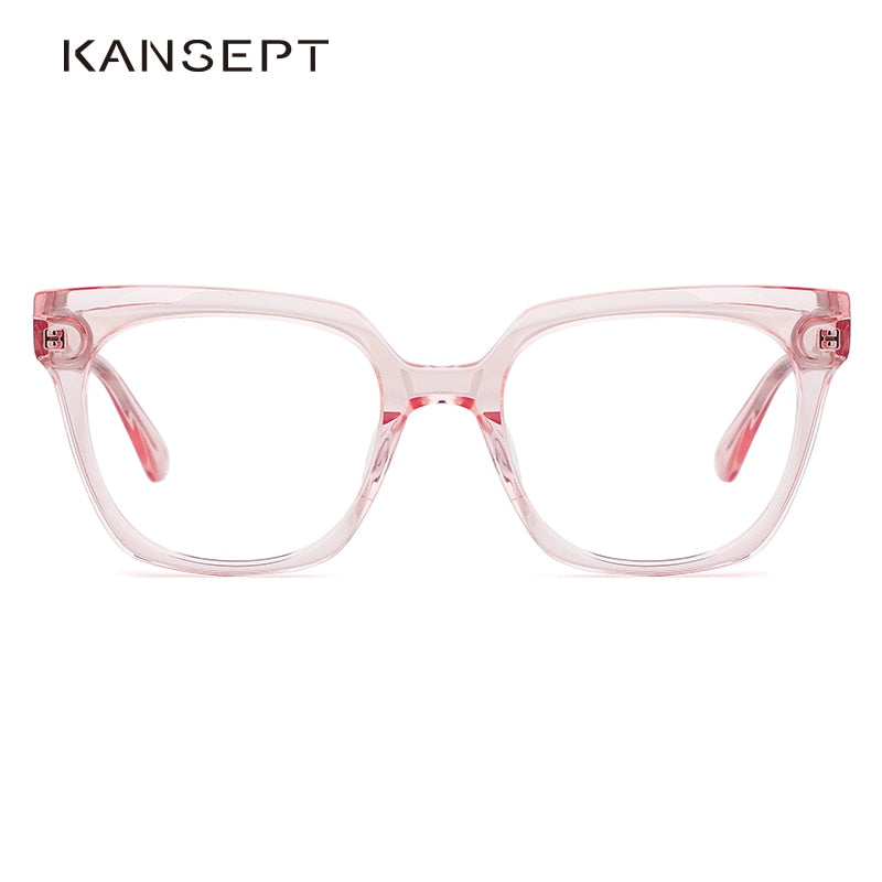 Kansept Women's Full Rim Cat Eye Acetate Alloy Frame Eyeglasses Me1202 Full Rim Kansept