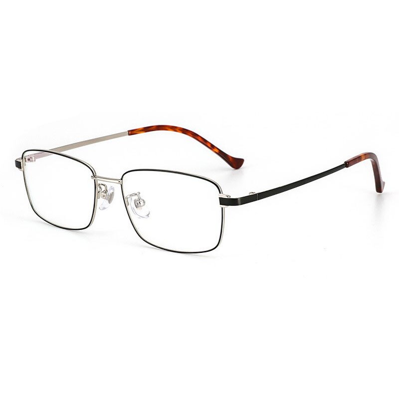 Hotochki Unisex Full Rim Alloy Frame Eyeglasses 0576 Full Rim Hotochki Black Silver