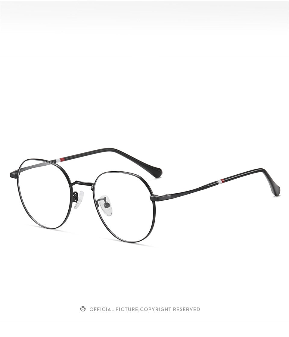 Yimaruili Unisex Full Rim Round Alloy Frame Eyeglasses Y1919 Full Rim Yimaruili Eyeglasses