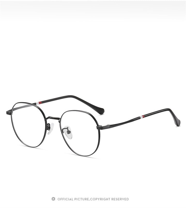 Yimaruili Unisex Full Rim Round Alloy Frame Eyeglasses Y1919 Full Rim Yimaruili Eyeglasses
