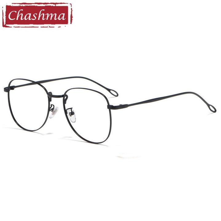 Chashma Ottica Unisex Full Rim Round Square Stainless Steel Eyeglasses Full Rim Chashma Ottica