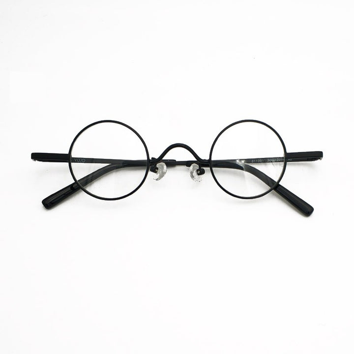 Yujo Unisex Full Rim Round Alloy Eyeglasses 811001 Full Rim Yujo