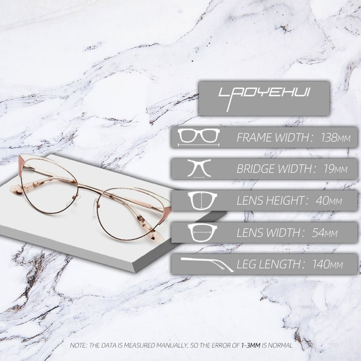Laoyehui Women's Eyeglasses Cat Eye Reading Glasses Black Red Khaki Reading Glasses Laoyehui