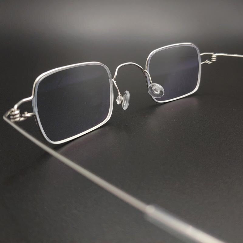 Yujo Unisex Full Rim Rectangular Screwless Stainless Steel Eyeglasses Y018 Full Rim Yujo