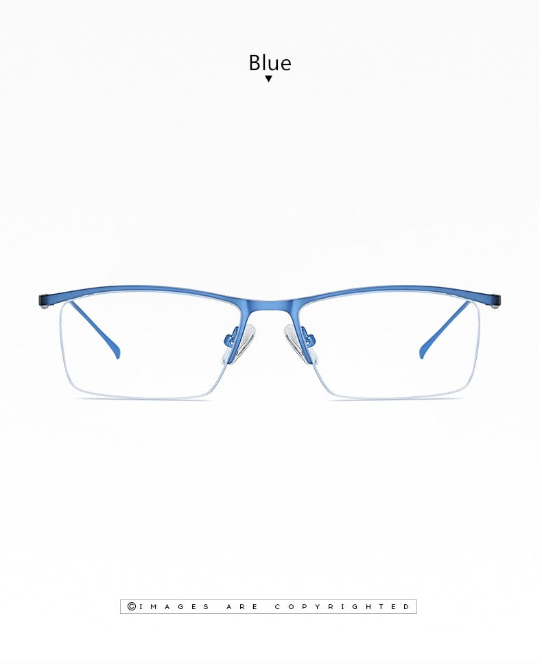 Yimaruili Men's Semi Rim Alloy Frame Eyeglasses 5910 Semi Rim Yimaruili Eyeglasses