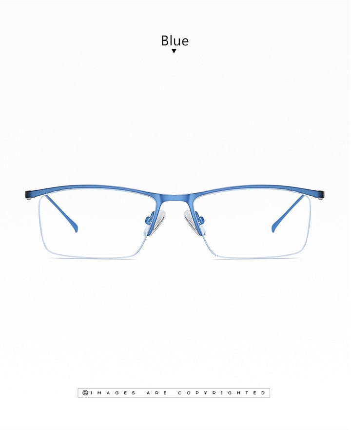 Yimaruili Men's Semi Rim Alloy Frame Eyeglasses 5910 Semi Rim Yimaruili Eyeglasses