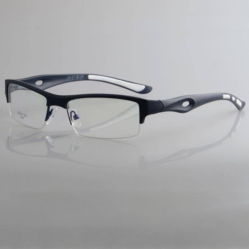 Cubojue Unisex Reading Glasses Sports Tr 90 Titanium Semi Rim Reading Glasses Cubojue