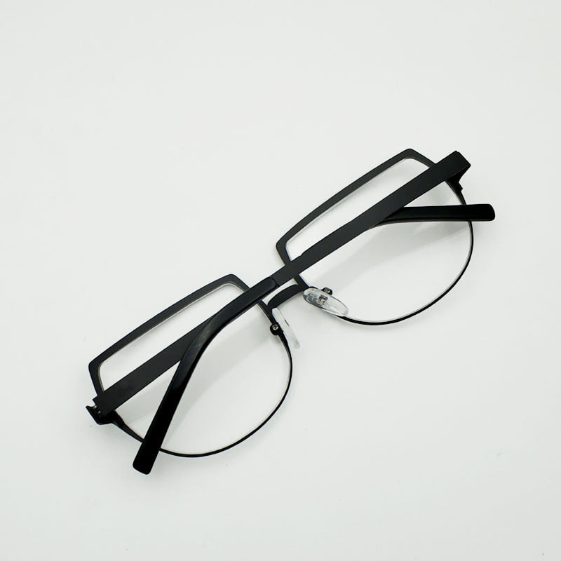 Yujo Unisex Cosplay Full Rim Flat Top Round Alloy Eyeglasses Y007 Full Rim Yujo