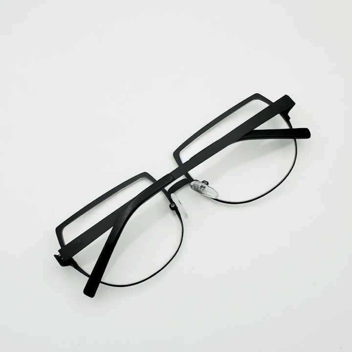 Yujo Unisex Cosplay Full Rim Flat Top Round Alloy Eyeglasses Y007 Full Rim Yujo