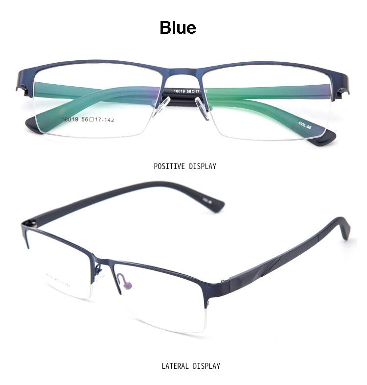 Hotochki Unisex Semi Rim Alloy Frame Eyeglasses 16019 Semi Rim Hotochki