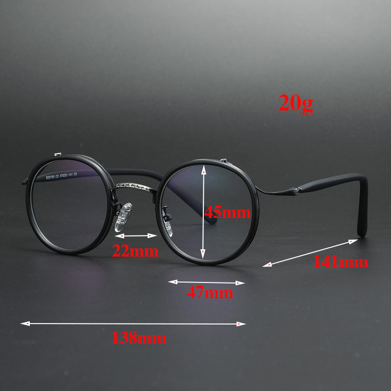 Cubojue Unisex Full Rim Round Tr 90 Titanium Reading Glasses 20G Reading Glasses Cubojue