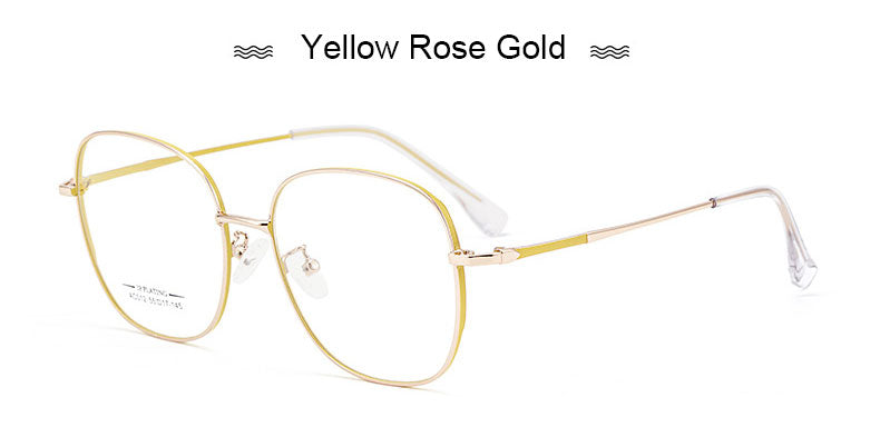 Hotony Unisex Full Rim Aluminum Magnesium Alloy Frame Eyeglasses AC012 Full Rim Hotony