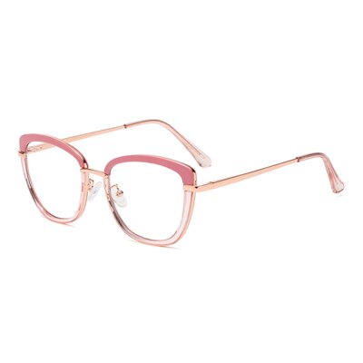 Ralferty Women's Eyeglasses Cat Eye Anti Blue Light TR90 D609 Full Rim Ralferty C3 Pink