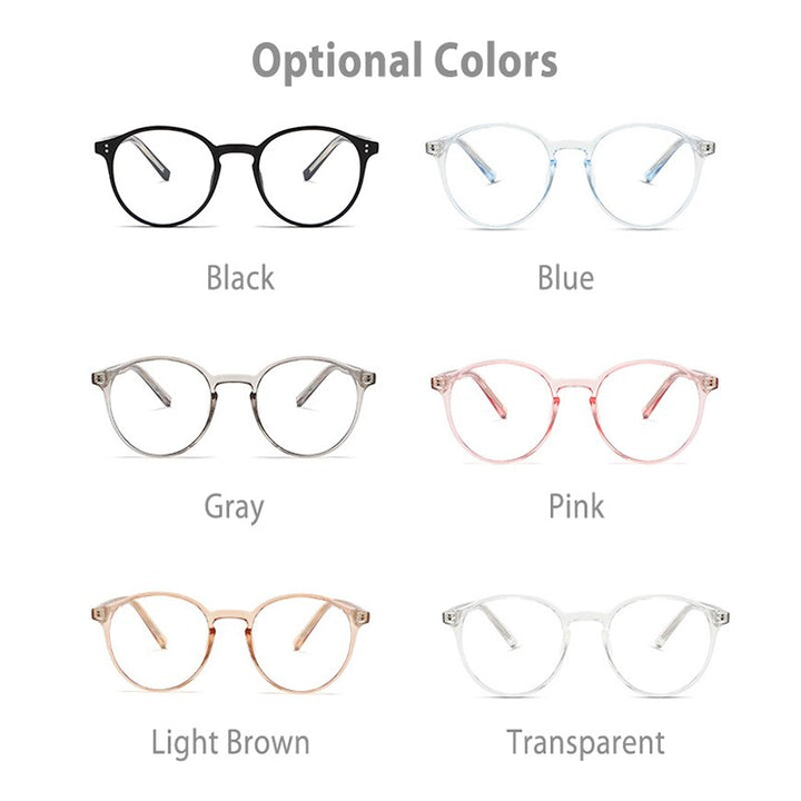 Handoer Unisex Full Rim Round Tr 90 Eyeglasses 210 Full Rim Handoer