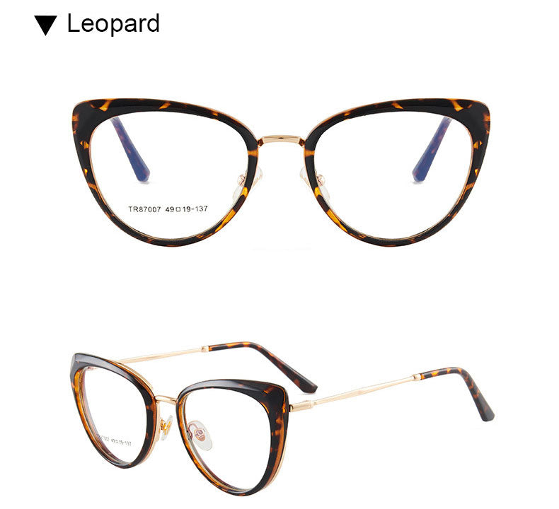 Hotony Women's Full Rim TR 90 Resin Cat Eye Frame Eyeglasses 7007 Full Rim Hotony