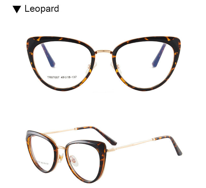 Hotony Women's Full Rim TR 90 Resin Cat Eye Frame Eyeglasses 7007 Full Rim Hotony
