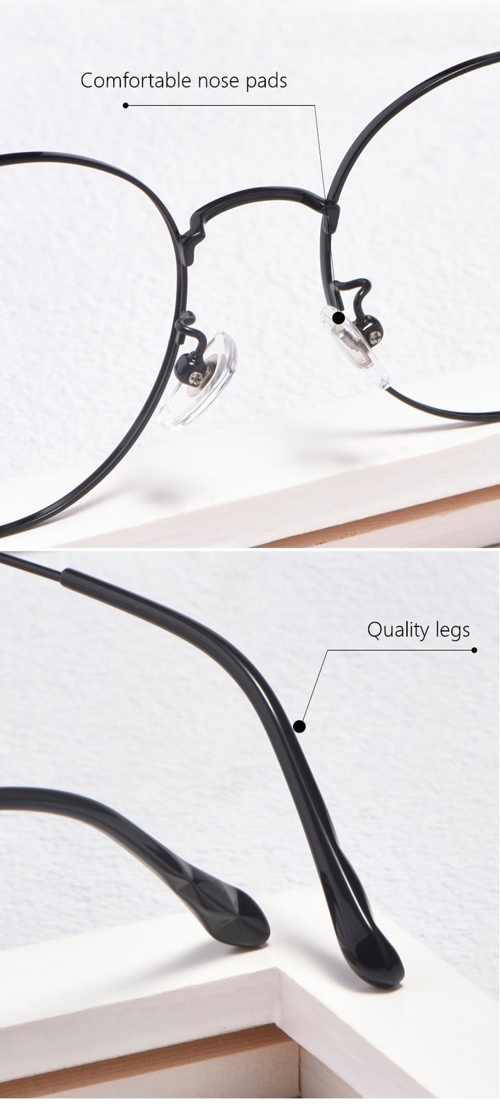 Yimaruili Unisex Full Rim β Titanium Round Frame Eyeglasses 6621X Full Rim Yimaruili Eyeglasses