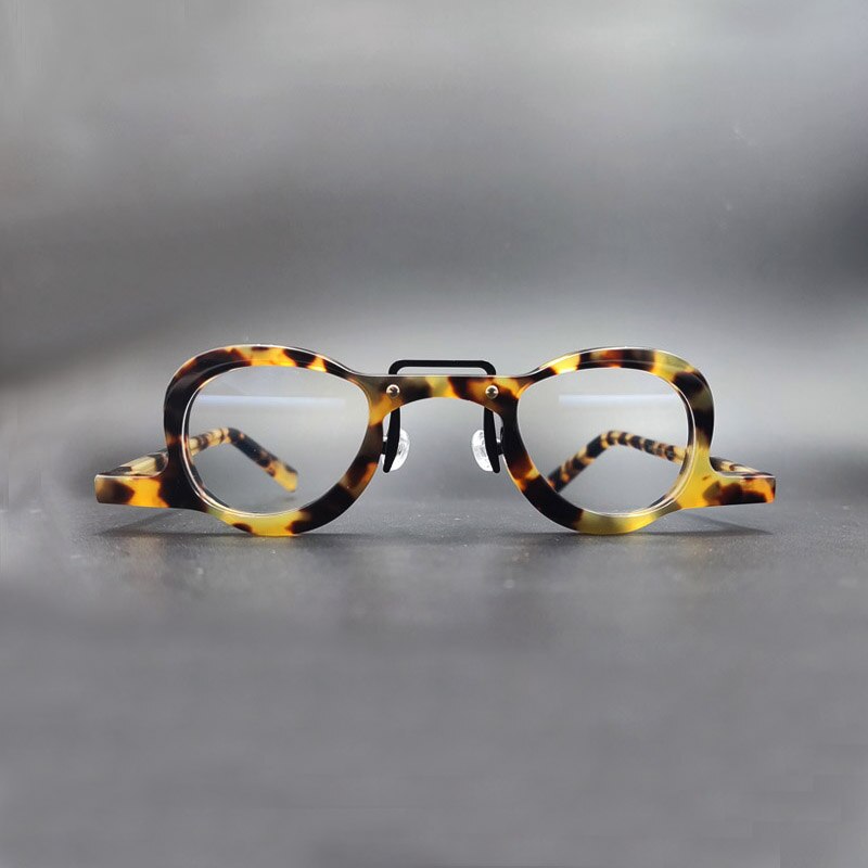 Yujo Unisex Full Rim Oval Acetate Eyeglasses Y014 Full Rim Yujo