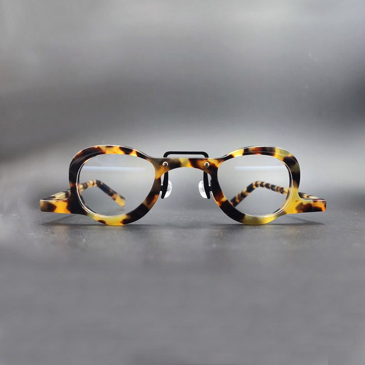 Yujo Unisex Full Rim Oval Acetate Eyeglasses Y014 Full Rim Yujo