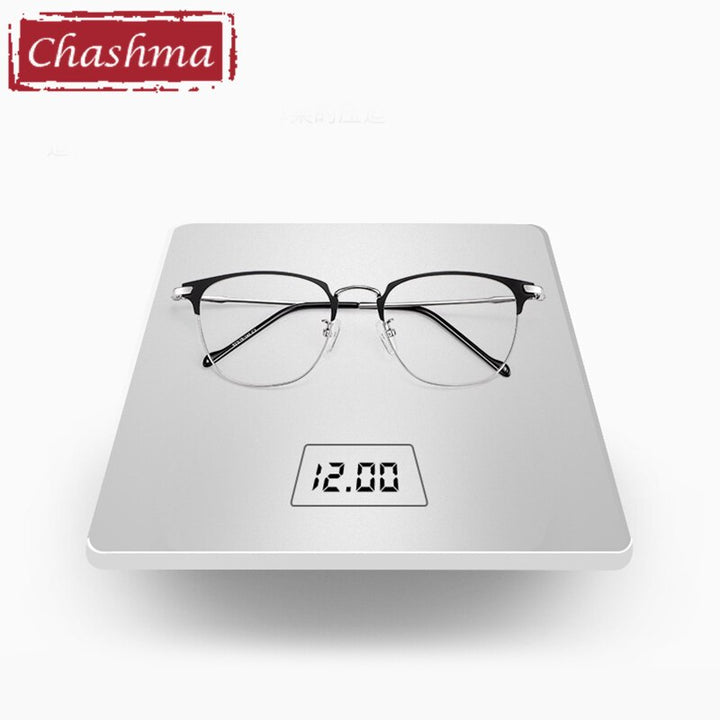 Chashma Ottica Unisex Full Rim Square Round Alloy Eyeglasses 3389 Full Rim Chashma Ottica