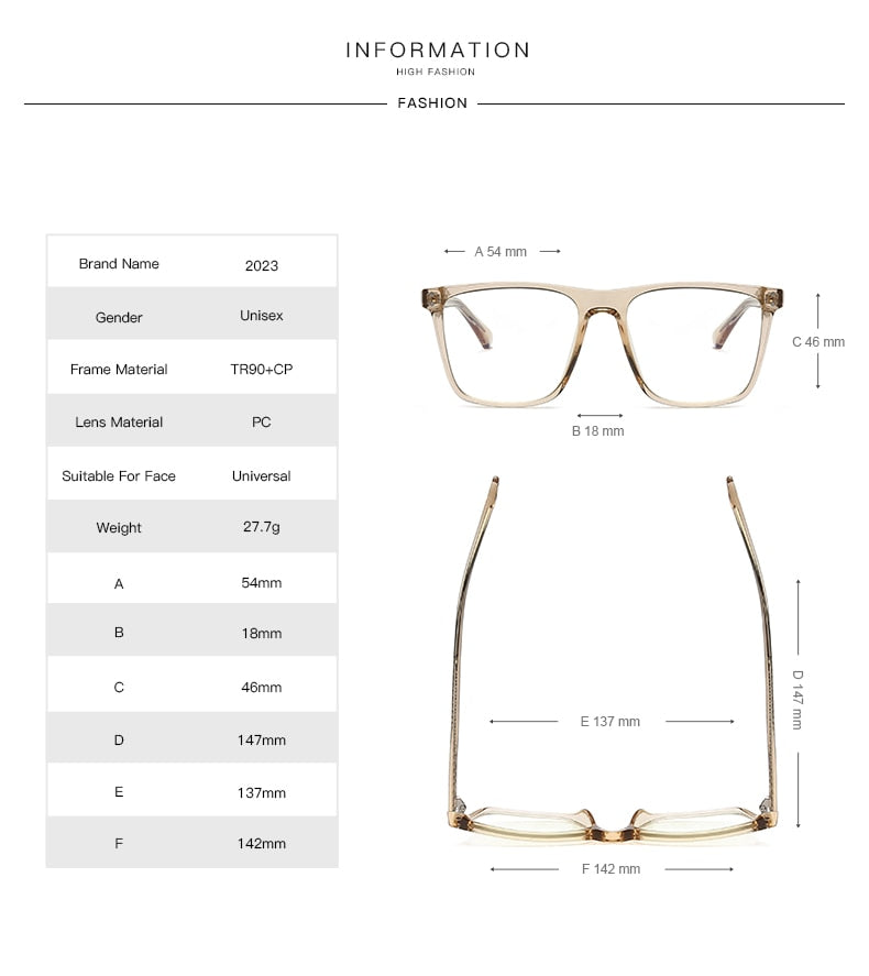 Hotochki Women's Full Rim Square TR-90 Resin Frame Eyeglasses 2023 Full Rim Hotochki