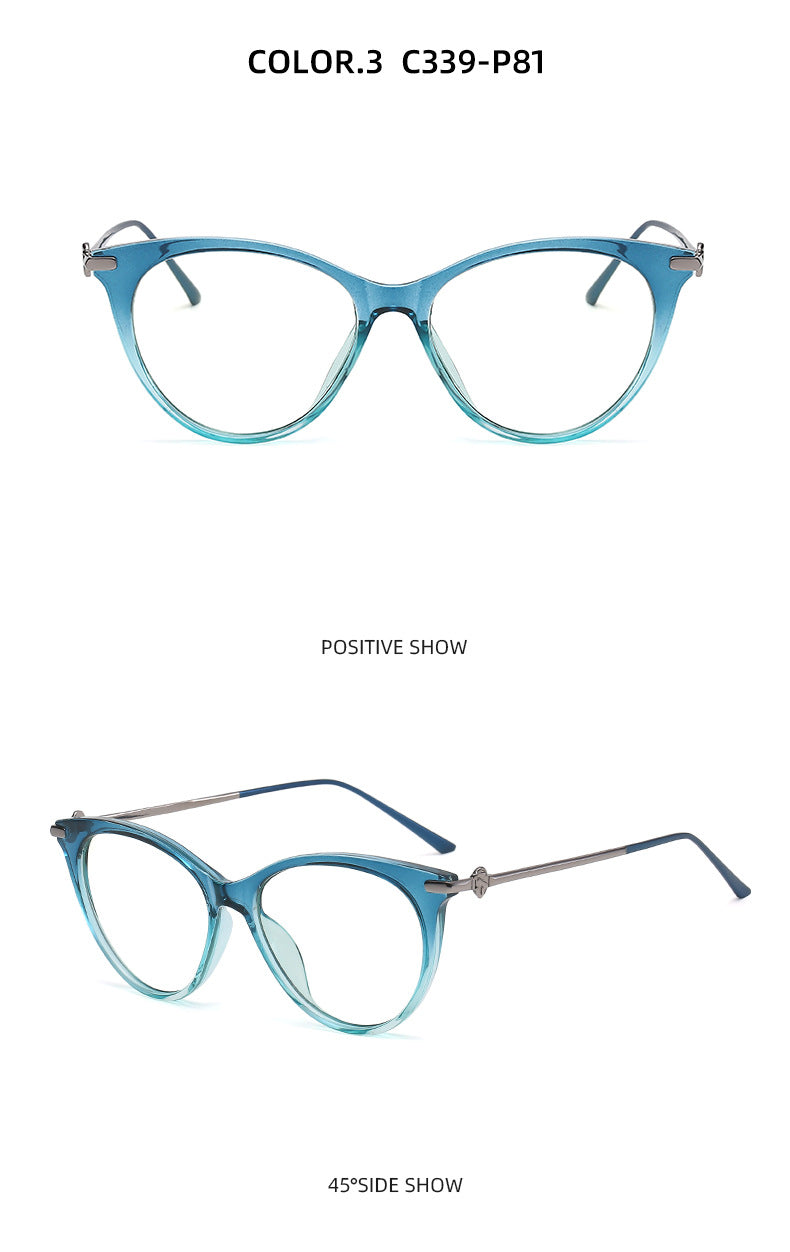 Hotony Women's Full Rim Cat Eye TR 90 Resin Frame Eyeglasses Tr2335 Full Rim Hotony
