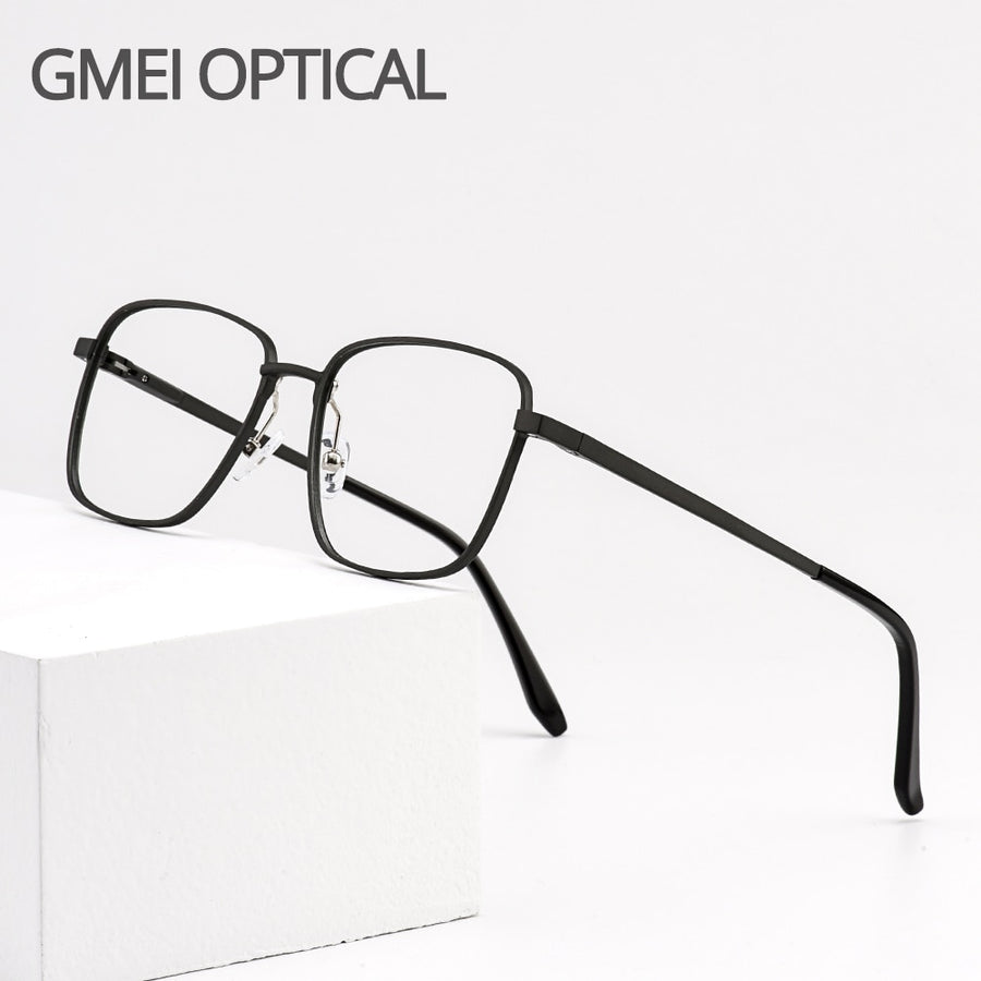 Men's Eyeglasses Hydronalium Frame With Spring Hinges Gf9010 Frame Gmei Optical   