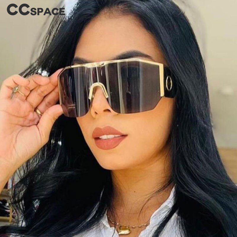 CCspace Women's Full Rim Oversized Square Resin Frame Sunglasses 53016 Sunglasses CCspace Sunglasses