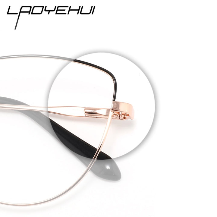 Laoyehui Women's Eyeglasses Cat Eye Alloy Frame 18004 Full Rim Laoyehui