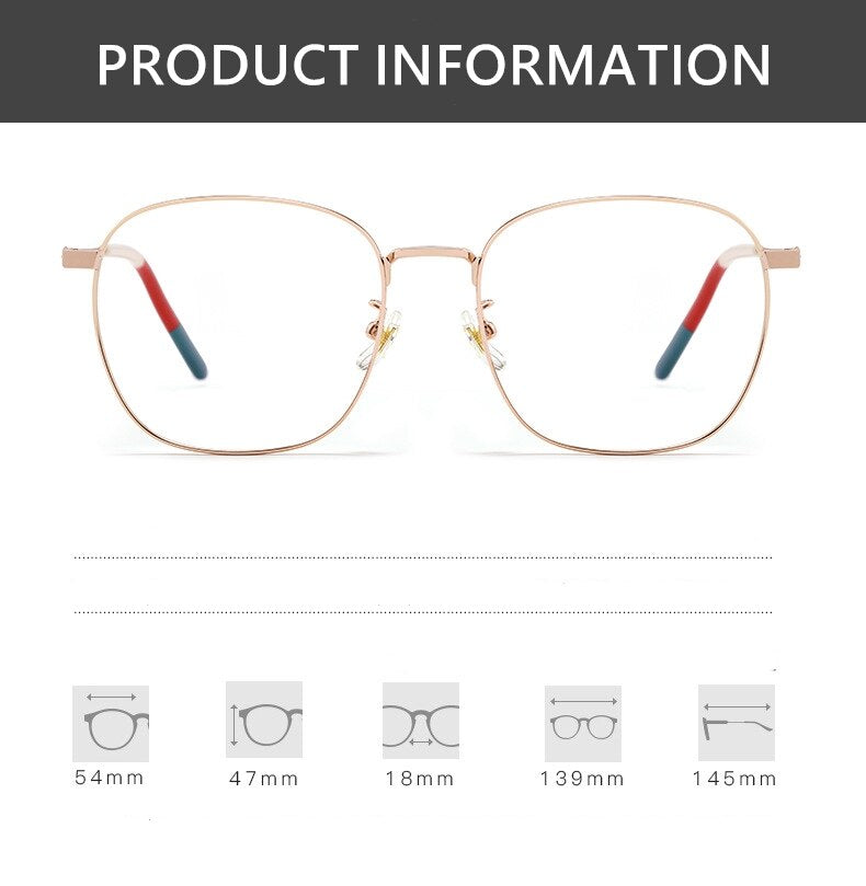 Yimaruili Unisex Full Rim Titanium Frame Eyeglasses 7525 Full Rim Yimaruili Eyeglasses