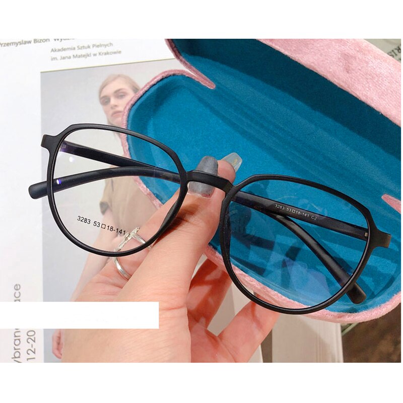 Yimaruili Women's Full Rim Resin Round Frame Eyeglasses 3283 Full Rim Yimaruili Eyeglasses Matte Black
