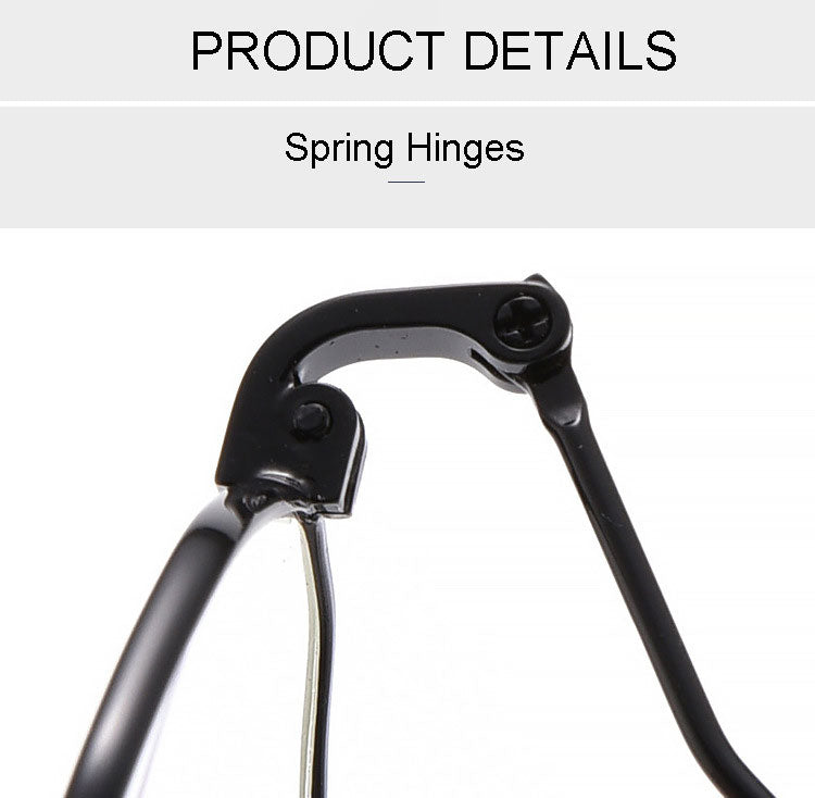 Hotony Unisex Full Rim Polygon Round Alloy Frame Spring Hinge Eyeglasses D838 Full Rim Hotony