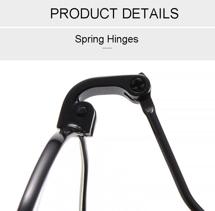 Hotony Unisex Full Rim Polygon Round Alloy Frame Spring Hinge Eyeglasses D838 Full Rim Hotony