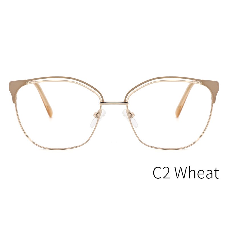 Kansept Women's Full Rim Cat Eye Stainless Steel Frame Eyeglasses Mg3532 Full Rim Kansept