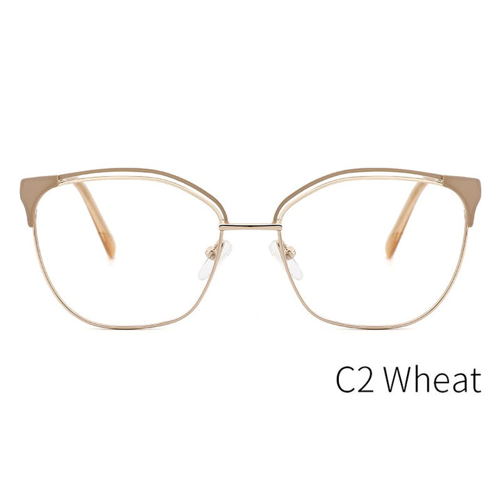 Kansept Women's Full Rim Cat Eye Stainless Steel Frame Eyeglasses Mg3532 Full Rim Kansept
