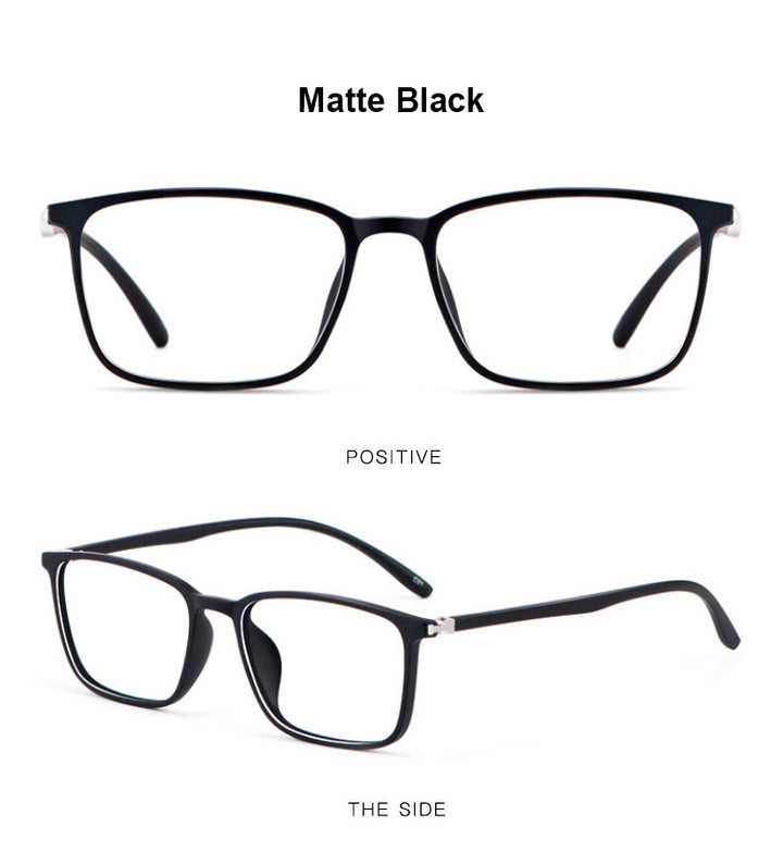 Hotony Unisex Full Rim Square TR 90 Resin Frame Eyeglasses 6633 Full Rim Hotony