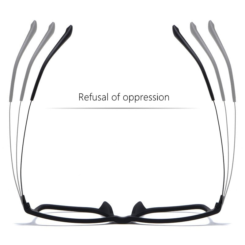 Yimaruili Men's Titanium Full Rim Square Eyeglasses HR3068 Full Rim Yimaruili Eyeglasses