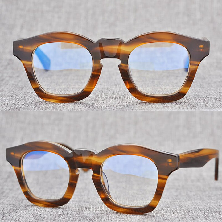 Gatenac Unisex Full Rim Acetate Handcrafted Round Frame Eyeglasses Zxyj16 Full Rim Gatenac 4