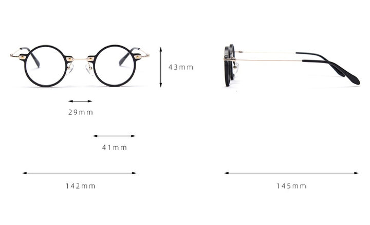 CCspace Unisex Full Rim Roud Acetate Frame Eyeglasses 49811 Full Rim CCspace