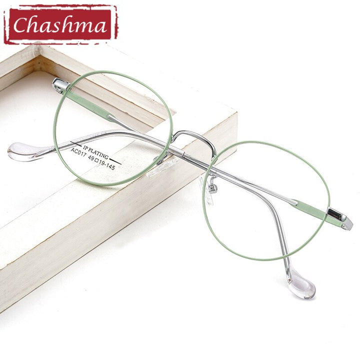 Chashma Ottica Unisex Full Rim Oval Stainless Steel Eyeglasses A017 Full Rim Chashma Ottica