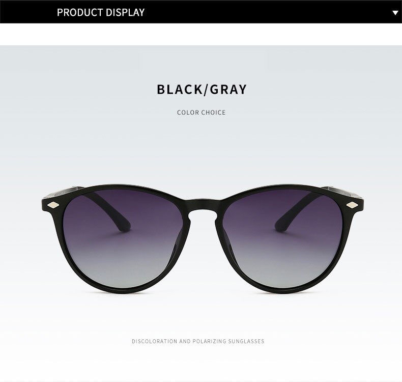 Reven Jate Unisex Full Rim Oval Alloy Rivet Tr 90 Polarized Sunglasses 9900 Sunglasses Reven Jate