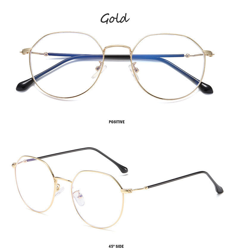 Hotony Unisex Full Rim Polygonal Alloy Frame Eyeglasses 1905 Full Rim Hotony