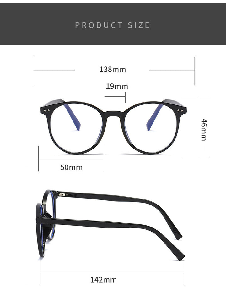 Hotony Women's Full Rim Round Acetate Frame Eyeglasses 3003 Full Rim Hotony