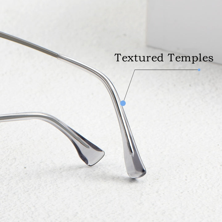 Yimaruili Unisex Full Rim Double Bridge β Titanium Frame Eyeglasses L1361 Full Rim Yimaruili Eyeglasses