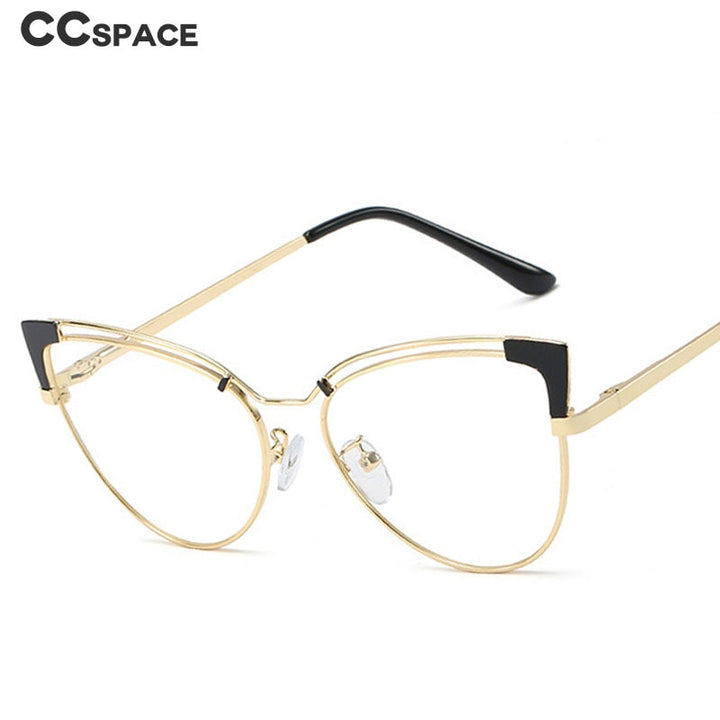 CCspace Full Rim Cat Eye Alloy Frame Eyeglasses 48297 Full Rim CCspace