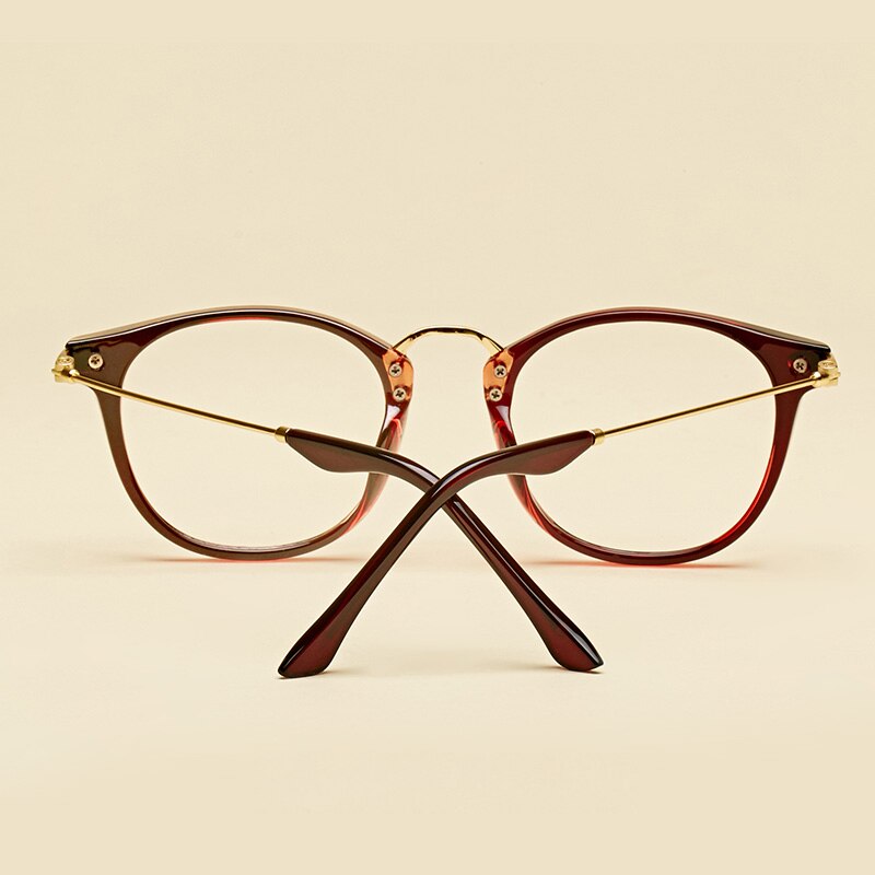 Oveliness Unisex Full Rim Round Tr 90 Titanium Alloy Eyeglasses 5844 Full Rim Oveliness