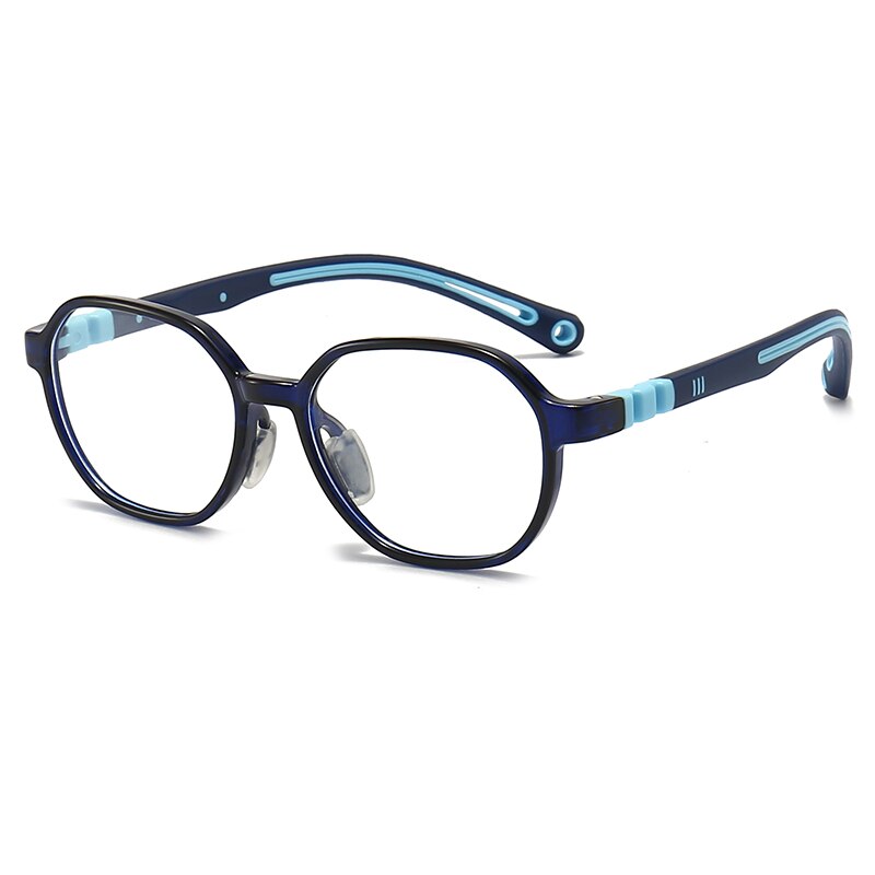 Oveliness Unisex Children's Full Rim Round Tr 90 Titanium Eyeglasses Trd103 Full Rim Oveliness c3 blue