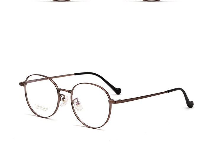 Hotochki Unisex Full Rim Polygon Beta Titanium Frame Eyeglasses 3933 Full Rim Hotochki