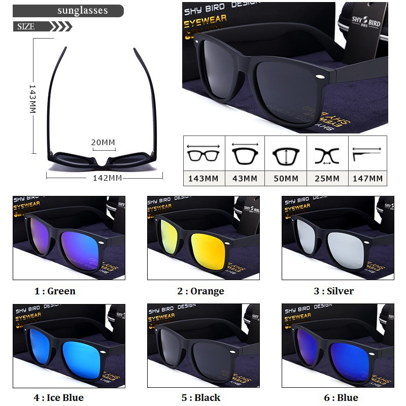 Hdcrafter Unisex Full Rim Square Acetate Frame Polarized Sunglasses 2140 Sunglasses HdCrafter Sunglasses   